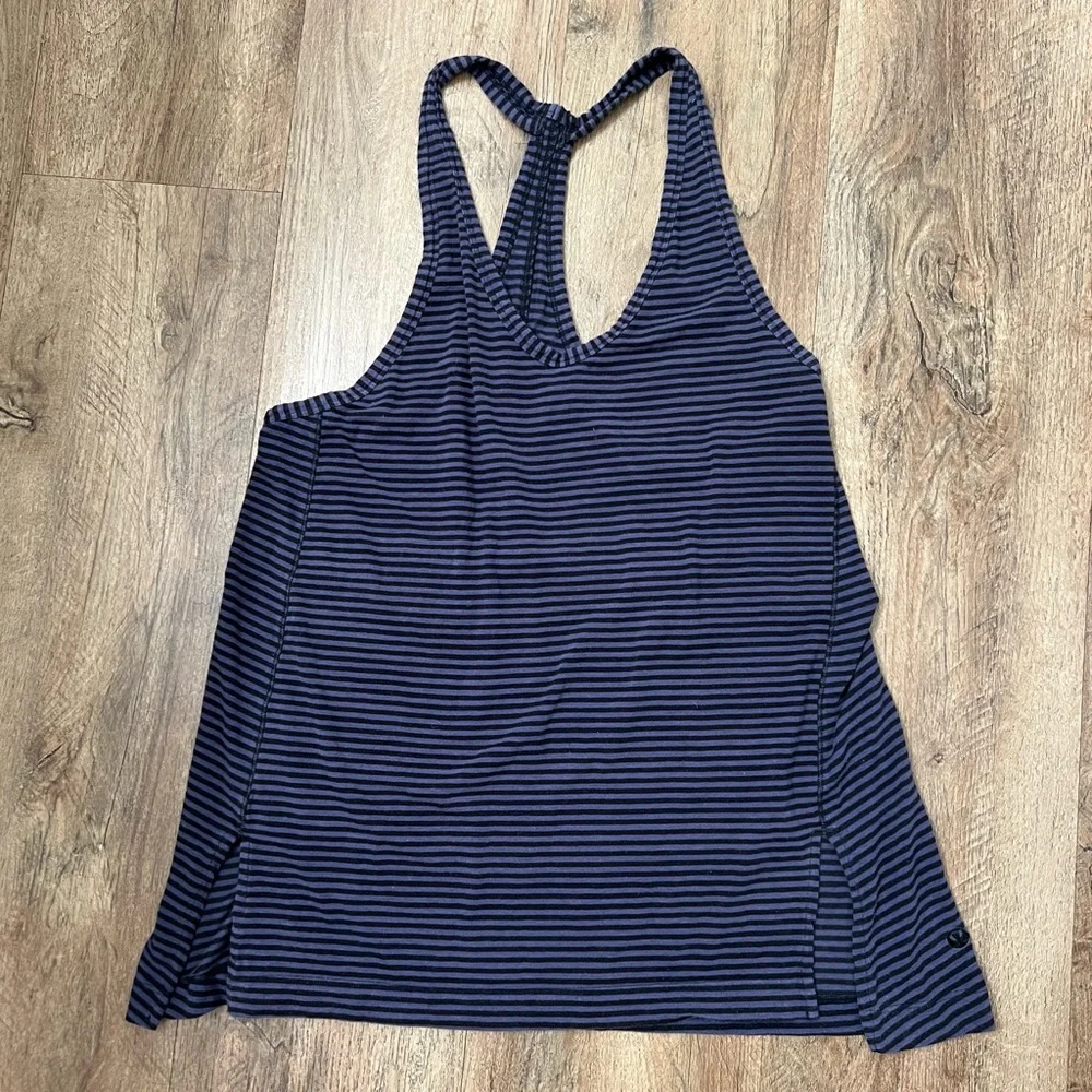 lululemon Mountain Tank Stripe Cadet‎ Purple Black